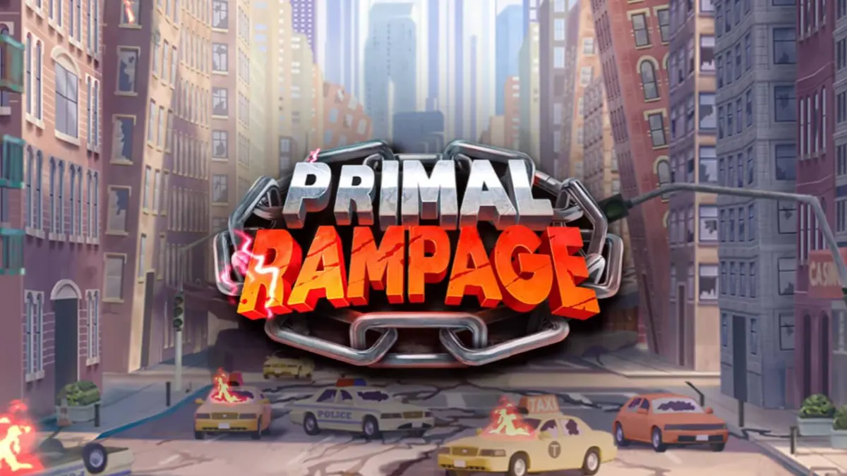 Tampilan visual slot Primal Rampage dengan latar belakang hutan dan kera raksasa
